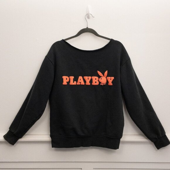 Playboy Graphic Sweatshirt | Size S | Black “Love Jazz Band” Crewneck - Picture 3 of 4